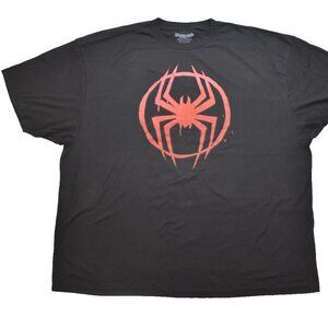 Spider-Man Across The Universe Mens Red Splatter Logo Shirt New 6XL